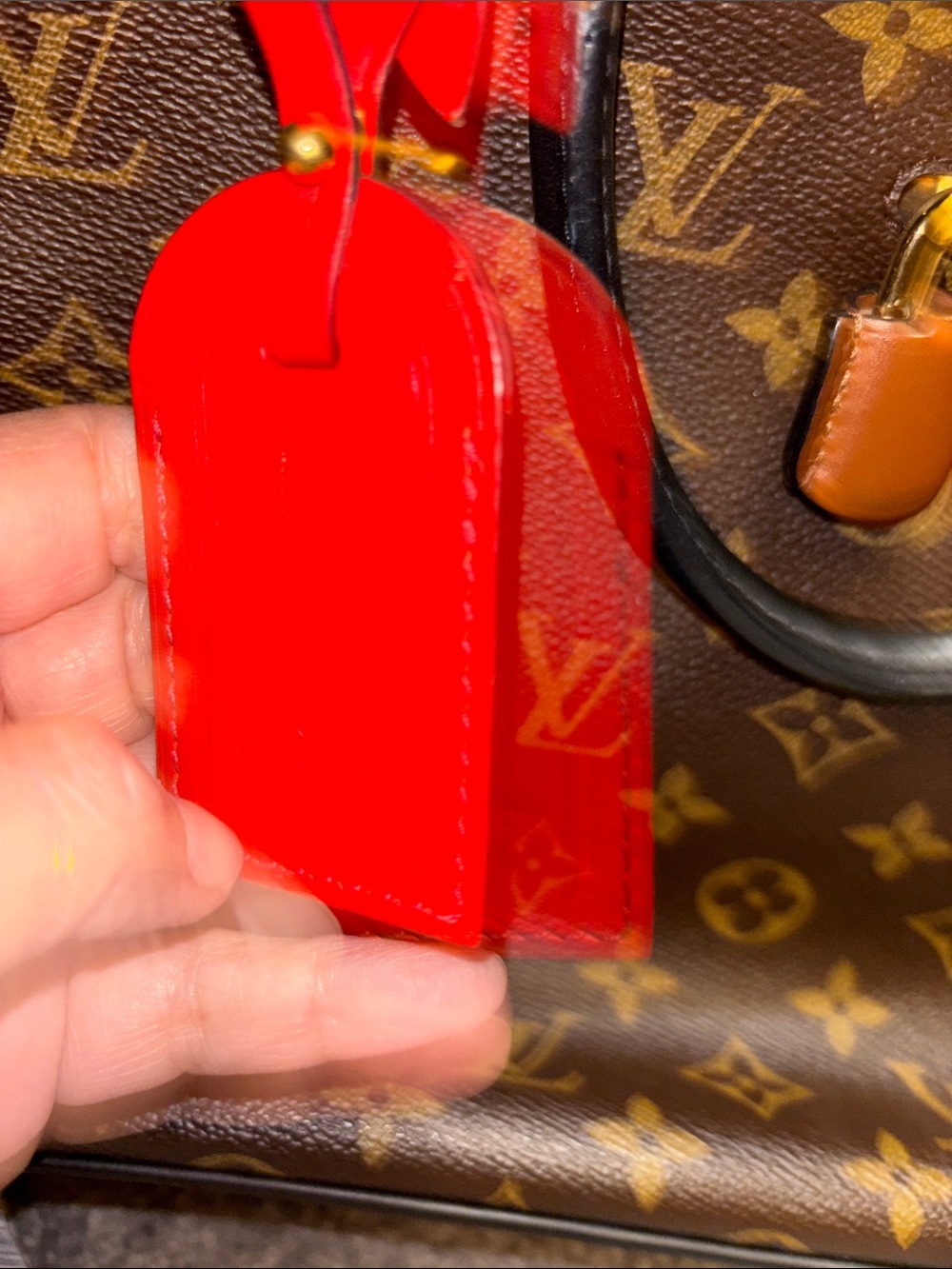 Louis Vuitton Millefeuille Brown Monogram Satchel with Red Accent - Picture 8 of 16